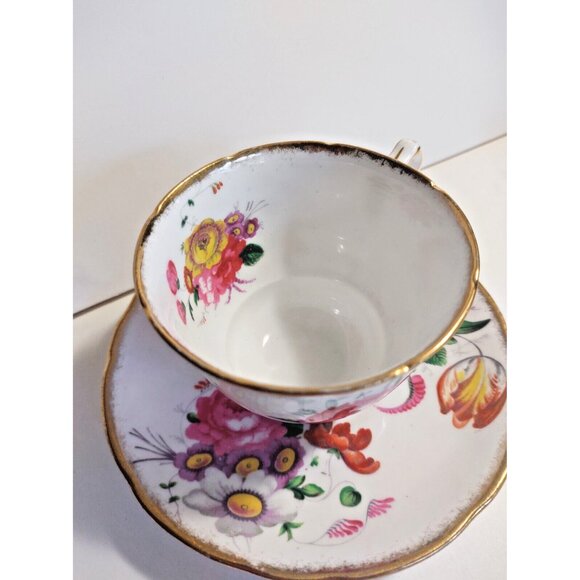 Royal Stafford England Tea Cup & Saucer set #1841 Floral Bouquet - Picture 15 of 16